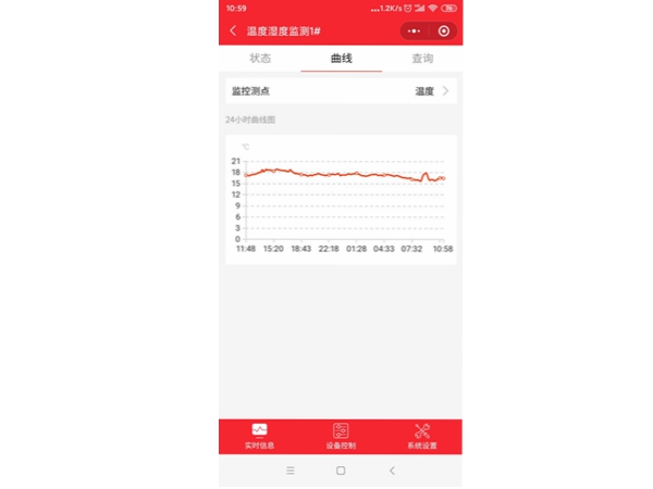 手机微信机房监控软件温湿度数据